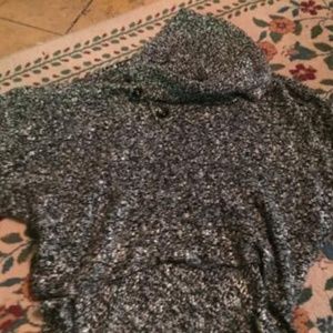 Black & White Poncho-Type Sweater Coldwater Creek